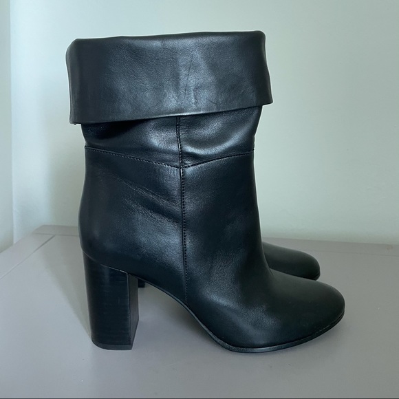 Maje black leather heeled booties 37 - Picture 4 of 6